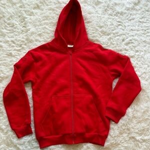 Comfrt Women's Red Full-Zip Hoodie